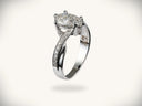 Pear Radiance lab-grown diamond engagement ring in white gold