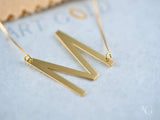 Personalized 18k gold letter M pendant necklace