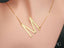 Gold-toned initial M pendant necklace in 18k gold jewelry, personalized necklace design