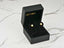 Gold stud earrings in black velvet box from Petal Pearl 18K Yellow Gold Jewelry