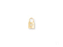 Petite Lock: small locker pendant in art gold jewelry with gemstone heart motif