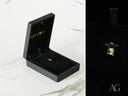 Open petite lock small locker pendant in black jewelry box with art gold jewelry