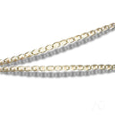 Piastrine gold chain: two light gold flat mariner strands in versatile elegance