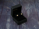 Certified 18k solid gold Playful Piglet stud earrings in black box
