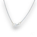 Premium 18k white gold anklet with silver-toned ball chain and lobster clasp