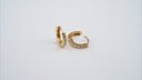 Timeless elegance: 18k yellow gold mini hoops earrings with sparkle