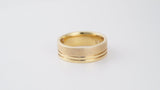 Golden Meridian Wedding Band with Diamond Accent