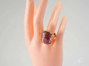 Purple Royale 18K solid gold ring with bi-color amethyst gemstone