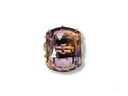 18k solid gold ametrine ring with purple-yellow gemstone