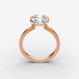 Demi asscher diamond setting in gold, view 9