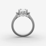 Aurore asscher diamond setting in gold, view 14