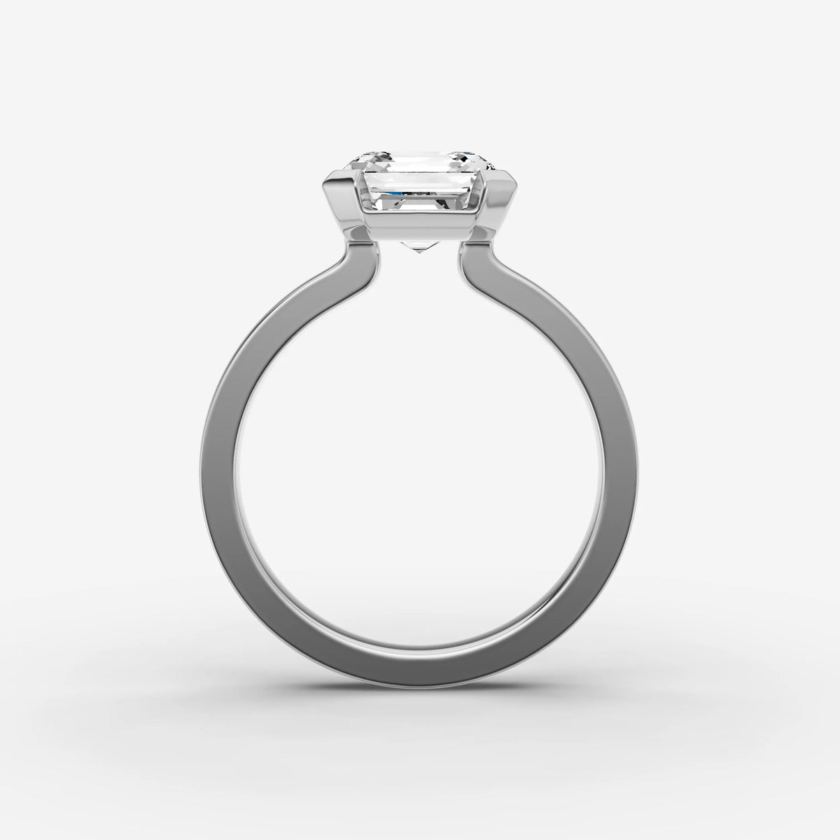Demi asscher diamond setting in gold, view 14