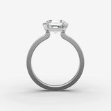 Demi asscher diamond setting in gold, view 14