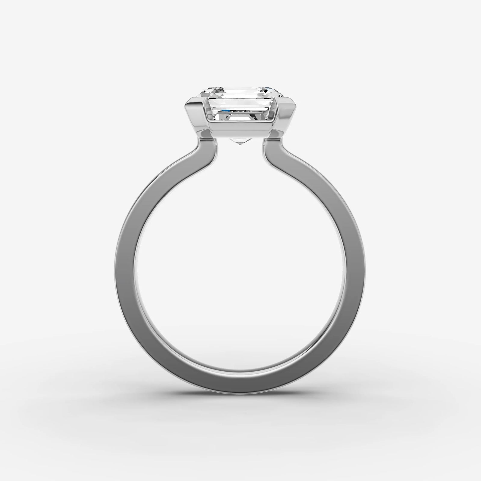 Demi asscher diamond setting in gold, view 14