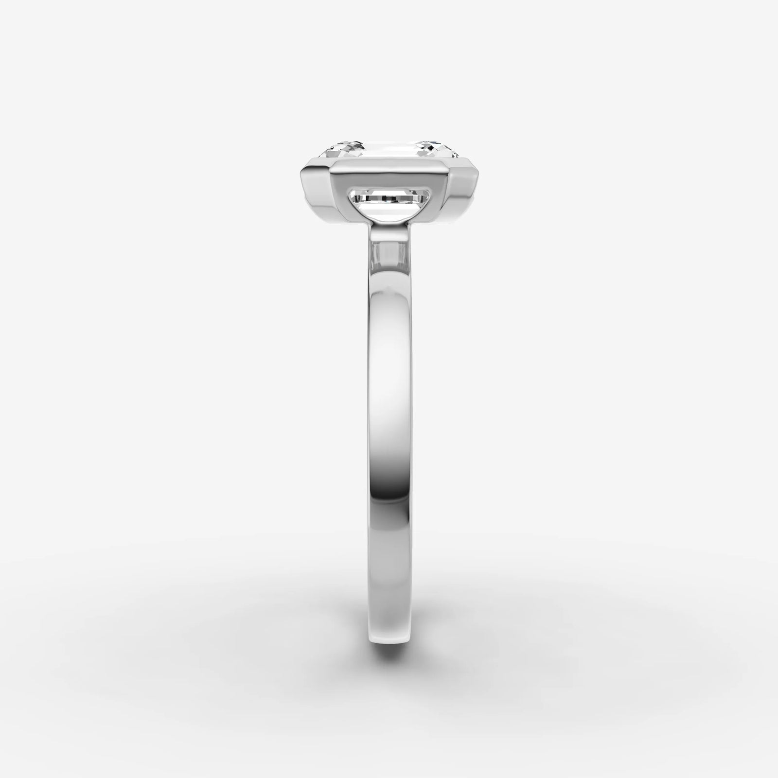 Demi asscher diamond setting in gold, view 17