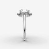 Aurore asscher diamond setting in gold, view 17