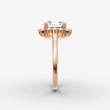 Aurore asscher diamond setting in gold, view 11