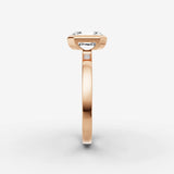 Demi asscher diamond setting in gold, view 11
