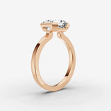 Demi asscher diamond setting in gold, view 10