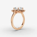 Aurore asscher diamond setting in gold, view 10