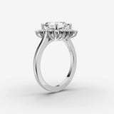 Aurore asscher diamond setting in gold, view 16