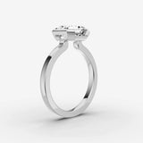 Demi asscher diamond setting in gold, view 16