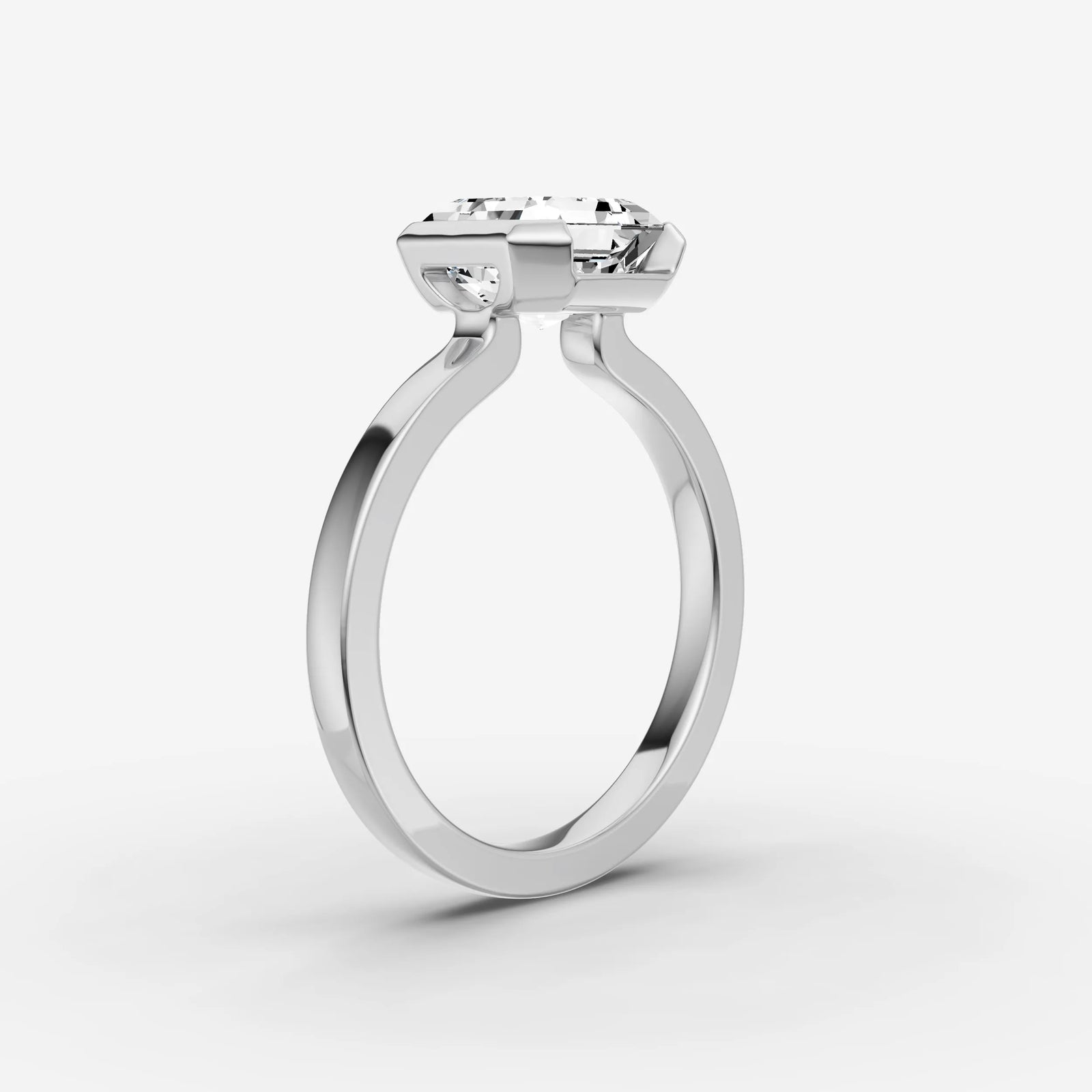 Demi asscher diamond setting in gold, view 16