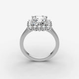 Aurore asscher diamond setting in gold, view 15