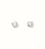 Radiant 18k White Gold Diamond Earrings with round brilliant-cut white gold diamond studs