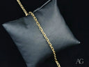 Exquisite 18k solid gold art gold jewelry bracelet with diamond-cut link chain