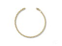 Exquisite 18k solid gold art gold jewelry bracelet with diamond-cut link