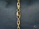 Exquisite 18k solid gold bracelet with diamond-cut link chain