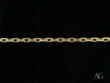 Exquisite 18k solid gold bracelet with diamond-cut link chain