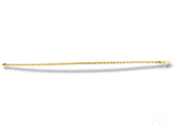 Exquisite 18k solid gold bracelet with diamond-cut link chain and lobster clasp