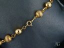 Radiant elegance solid 18k gold beaded bracelet with spring ring clasp