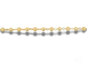 Radiant Elegance solid 18k gold beaded chain bracelet with spring ring clasp