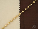 Radiant Elegance solid 18k gold beaded bracelet with spring ring clasp