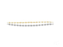 Radiant elegance solid 18k gold beaded chain bracelet with spring ring clasp