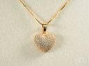 Radiant Heart Pendant: 18k solid gold necklace with heart-shaped diamond