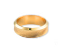 Radiant Horizon art gold jewelry wedding band with diagonal stripes