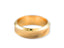 Radiant Horizon polished gold wedding band with textured diagonal stripes, classic fit