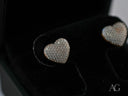 Radiant Love luminous 18k gold heart-shaped diamond stud earrings