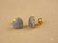 Radiant Love luminous 18k gold heart earrings with small white stones in art gold jewelry style