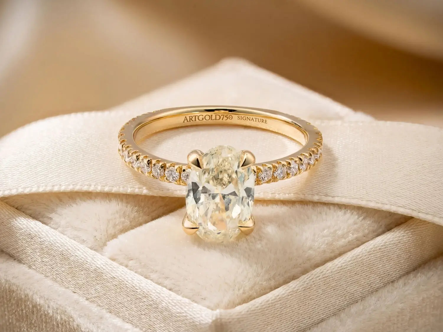 vibrant natural diamonds in fiery orange and yellow hues arranged in a radial pattern for gold jewelry versus lab grown comparison