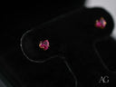 Radiant Ruby: 18k Gold Ruby-Red CZ Heart Earrings