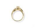 Radiant Vow engagement ring in 18k yellow gold with central diamond