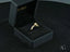 Radiant Vow Engagement Ring in 18k yellow gold with split shank and diamond accents