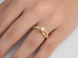 Radiant Vow Engagement Ring in 18k yellow gold with split shank