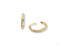 18k yellow gold mini hoop earrings with clear gemstone accents for elegant style