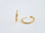 18k yellow gold mini hoops earrings with clear gemstone accents from Radiate Elegance